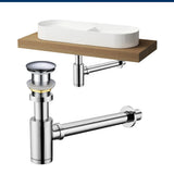 Bathroom Basin Bottle Trap Drain Modern Bathroom Sink P-Trap Set Pop Up Filter Chrome Basin Siphon Horse Accessory Renovation
