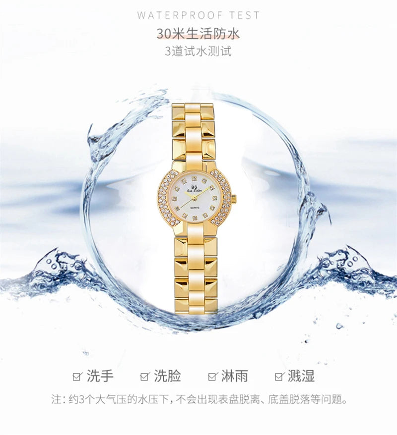 Women Luxury Brand Watch 2025 Dress Silver Gold Women Wrist Watch Quartz Diamond Ladies Watches Female Clock Bayan Kol Saati