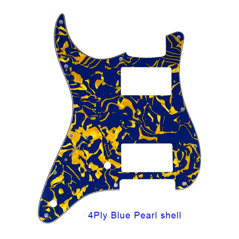 Guitar Pickguard - For FD Strat Left Handed 11 Screw Holes HH PAF Humbucker Scratch Plate 2 Control Holes Various Color Choice