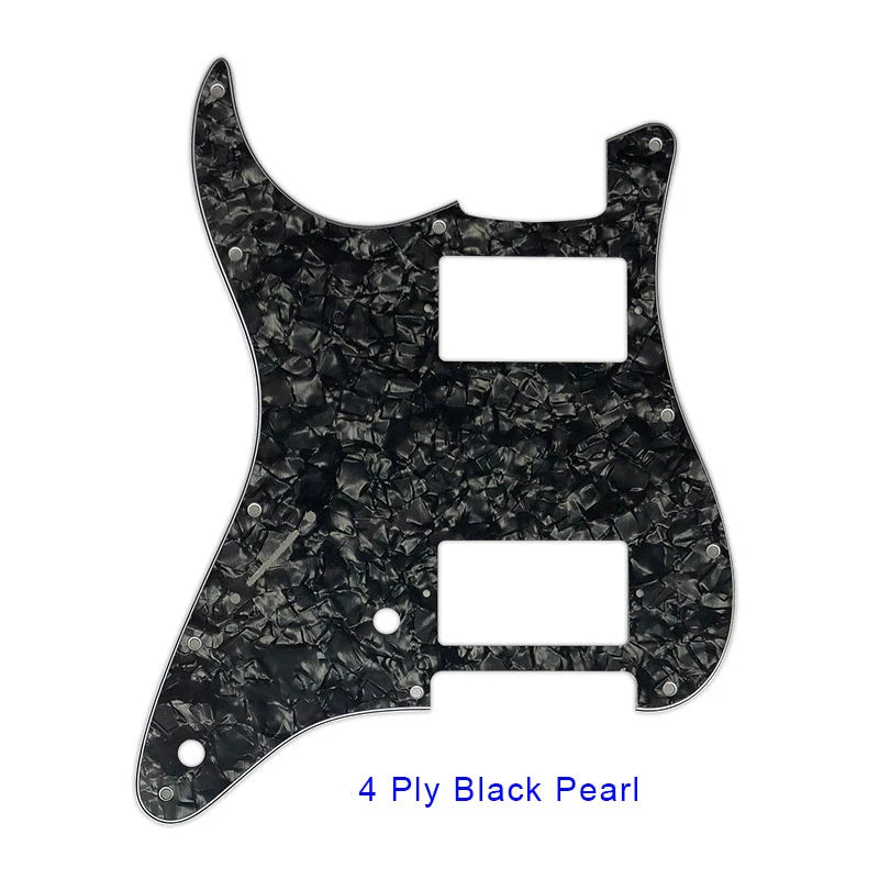 Guitar Pickguard - For FD Strat Left Handed 11 Screw Holes HH PAF Humbucker Scratch Plate 2 Control Holes Various Color Choice