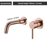 Black Bathroom Sink Faucet  Brass Tap Hot Cold Wash Basin Water Swivel Spout Wall Mounted Bath Mixer Brushed Gold Gunmetal