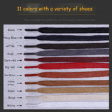 1Pair Waxed Cotton Shoelaces 8mm Width Flats Waterproof Shoe laces Unisex Boots Casual Sneakers Shoelace Leather Laces Shoes