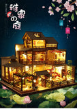 Newest DIY Wooden Dollhouse Japanese Architecture Doll Houses Mininatures with Furniture Toys for Children Friend Birthday Gift
