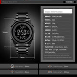 SKMEI Digital 2 Time Mens Watches Fashion LED Men Digital Wristwatch Chrono Count Down Alarm Hour For Mens reloj hombre 1611