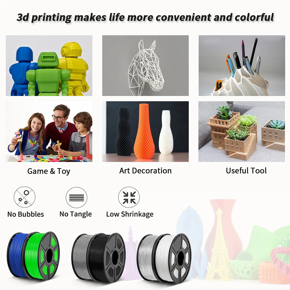SUNLU 1KG High Speed PLA 3D Printer Filament 1KG 1.75mm ±0.02MM High Flow Speedy 3D Printer Filament Designed for Fast Printin