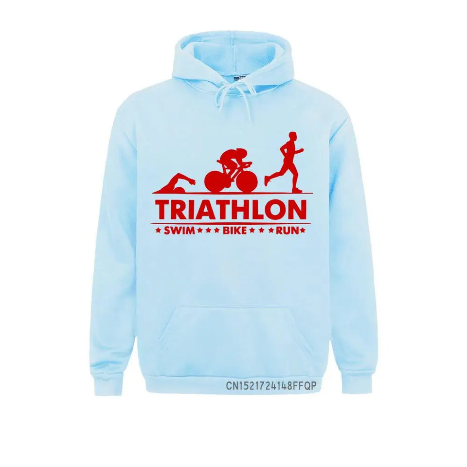 Men Pocket Pullover Triathlon Swim Bike Run Athlete Sport Hoodie Men Streetwear Harajuku Oversized Harajuku Mens Sweatshirt
