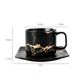 Coffee Mugs Marble Gold Inlay Mug Breakfast Mug Office Home Drinkware Milk  Cup Dropshipping