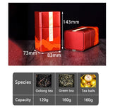Tea Tinplate Sealed Box, Pu'er Organizer, Square Thick Metal Empty Tea Packaging, Built-in Sealed Bag