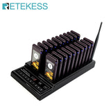 RETEKESS TD157 Restaurant Pager System Pagers 984ft Long Range Beepers for Food Truck Bars  Food Court No Vibration Mode