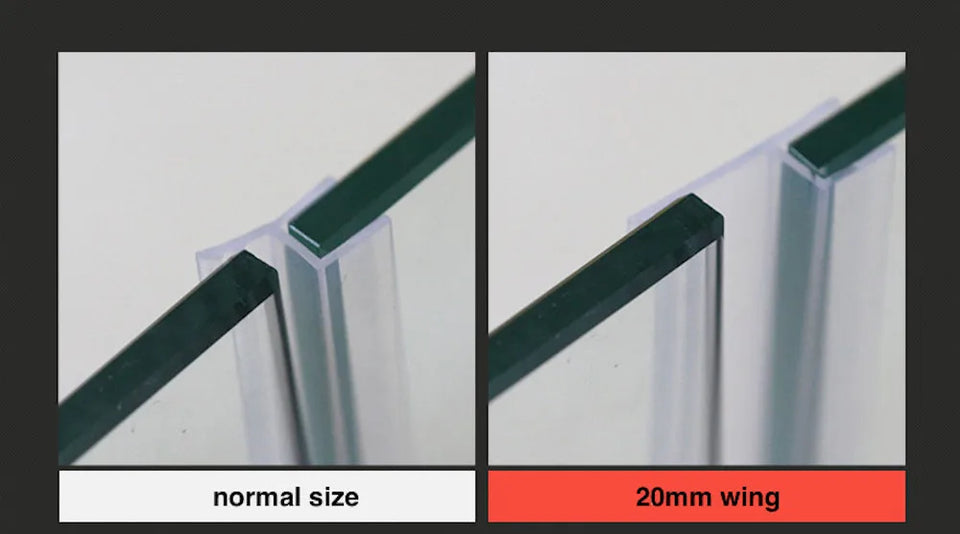 6 8 10 12mm Glass Seals Frameless Shower Bathroom Door Window Balcony Screen Sealing Strip Weatherstrip Draft Stopper Big h