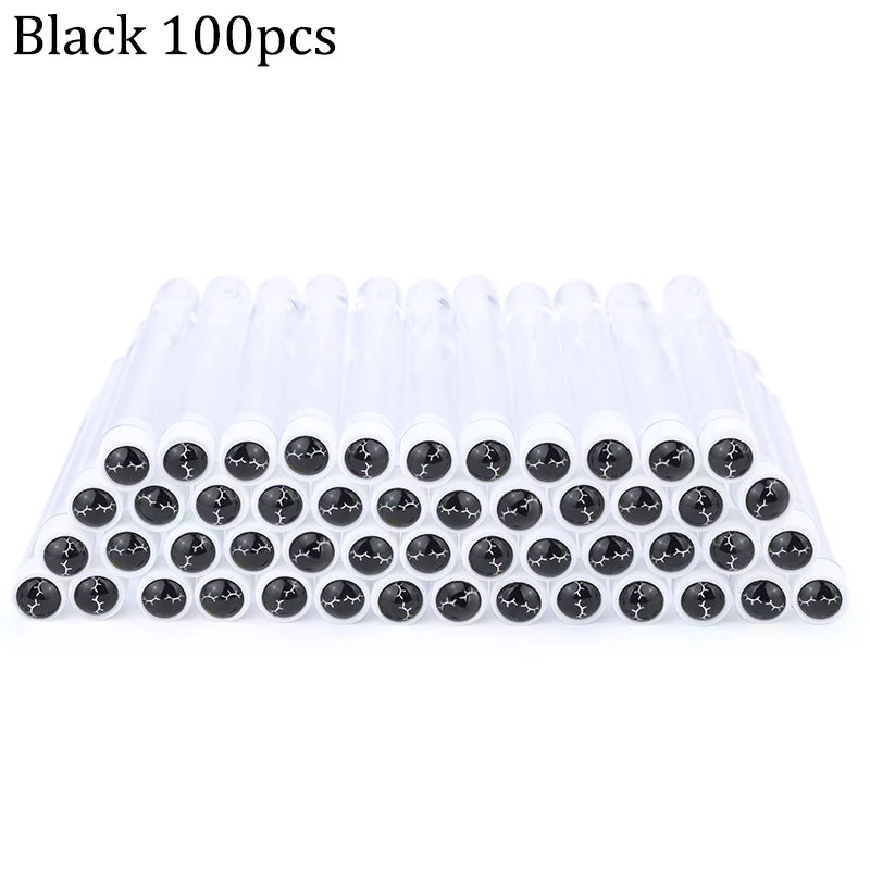 Reusable Eyebrow Brush Tube Disposable Eyelash Brushes Mix Eyebrow Brush with New Eelash Resin Drill Replaceable Makeup Brushes