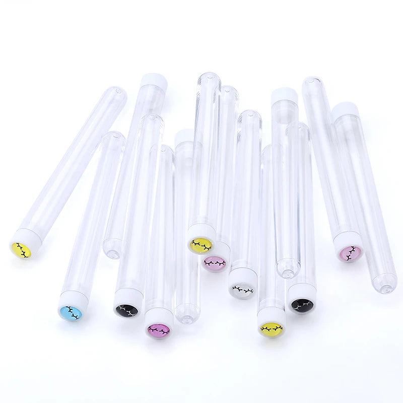 Reusable Eyebrow Brush Tube Disposable Eyelash Brushes Mix Eyebrow Brush with New Eelash Resin Drill Replaceable Makeup Brushes