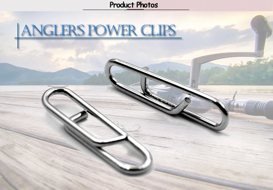MNFT 50Pcs Powerful Stainless Steel Fast Link Clip Snap Fishing Tackle Quick Change Lead Links Clips Interlock Accessories