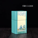 Tea Tinplate Sealed Box, Pu'er Organizer, Square Thick Metal Empty Tea Packaging, Built-in Sealed Bag