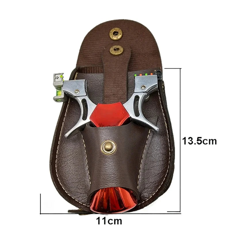 Slingshot Catapult Bag Steel Ball Package PU Leather Back Through The Belt Durable Without Deformation Hunting Bow Outdoor Sport