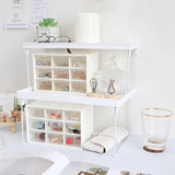 Home Closet Organizer Storage Shelf Kitchen Adjustable Storage Rack Shelves Cabinet Holders Space Saving Makeup Organizer