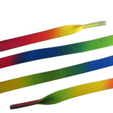 1Pair Colorful Flat Shoe laces Rainbow Gradient Shoelaces for High-top Canvas Sneaker Laces Shoes accessories Shoelace Strings
