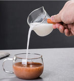 Wooden Handle Coffee Milk Cup 50-100ml Creative Italian Glass Coffee Measuring Cup