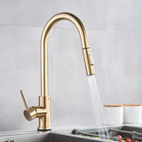 Pull Out Touch Sensor Kitchen Faucet 360 Rotation Smart Kitchen Faucet Sensor Tap Faucet Single Handle Mixer Tap
