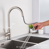 Black Pull Out Sensor Kitchen Faucet Touch Control Faucet 2 Function Mixer For Sink Tap Sprayer Single Handle Mixer Tap