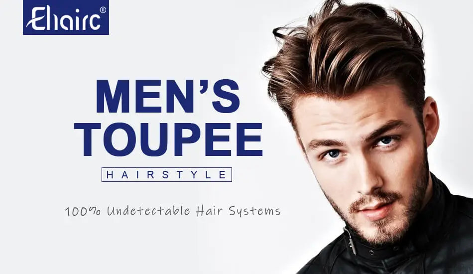 New Australia--Male Hair Prosthesis Toupee Men Lace and PU Breathable Men's Wig For Men Natural Hairline 6" Men's Hair System
