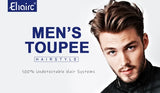 New Australia--Male Hair Prosthesis Toupee Men Lace and PU Breathable Men's Wig For Men Natural Hairline 6" Men's Hair System