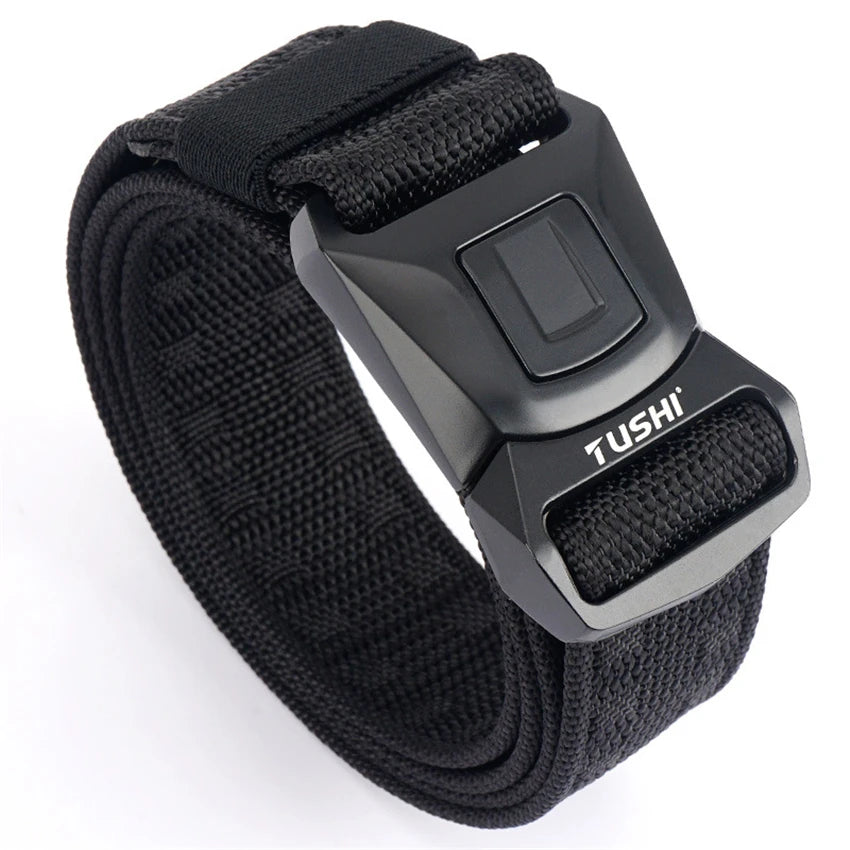Solid Quick Release Metal Buckle Canvas Tactical Belts Comfortable Webbing Waistband Outdoor Corps Training Hiking Belt For Men