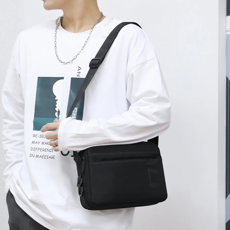 Crossbody Shoulder Bag Men Zipper Travel Messenger Pack Male Shoulder Sling Working Bags Bookbag Briefcase Casual Sling Bag Male