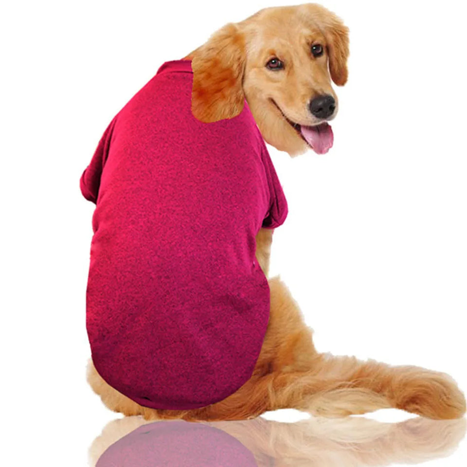 3XL-9XL Winter Warm Large Dog Clothes For Big Dogs Sweater Hoody Pet Wool Sweatshirt Coat For Labrador Samoyed Retriever Alaskan