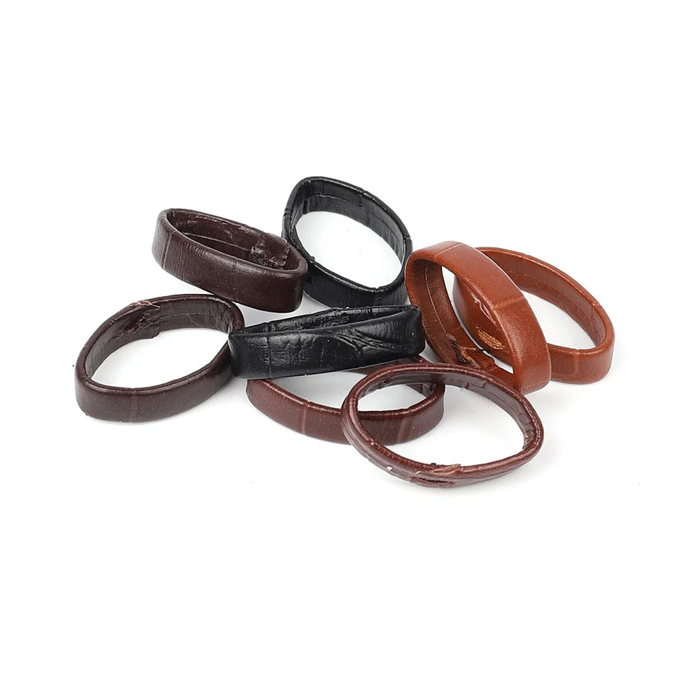 10pcs Genuine Leather Watchband Keeper Ring Hoop Loop Black Brown Coffee Watch Strap Holder Retainer Replacement