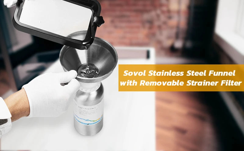 SOVOL 304 Stainless Steel Double-Strainer Kitchen Oil Liquid Funnel 3D Resin Filter Funnel Cup for  SLA/DLP/LCD UV 3D Printing