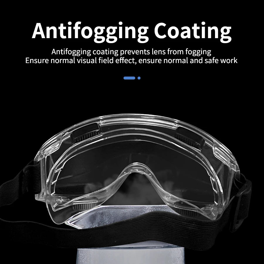 Anti-Fog Safety Goggle Anti-Splash Anti-Shock Dust-Proof Motorcycle Riding Sand-Proof Transparent Laboratory Protective Glasses