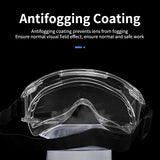 Anti-Fog Safety Goggle Anti-Splash Anti-Shock Dust-Proof Motorcycle Riding Sand-Proof Transparent Laboratory Protective Glasses