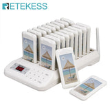 RETEKESS TD157 Restaurant Pager System Pagers 984ft Long Range Beepers for Food Truck Bars  Food Court No Vibration Mode