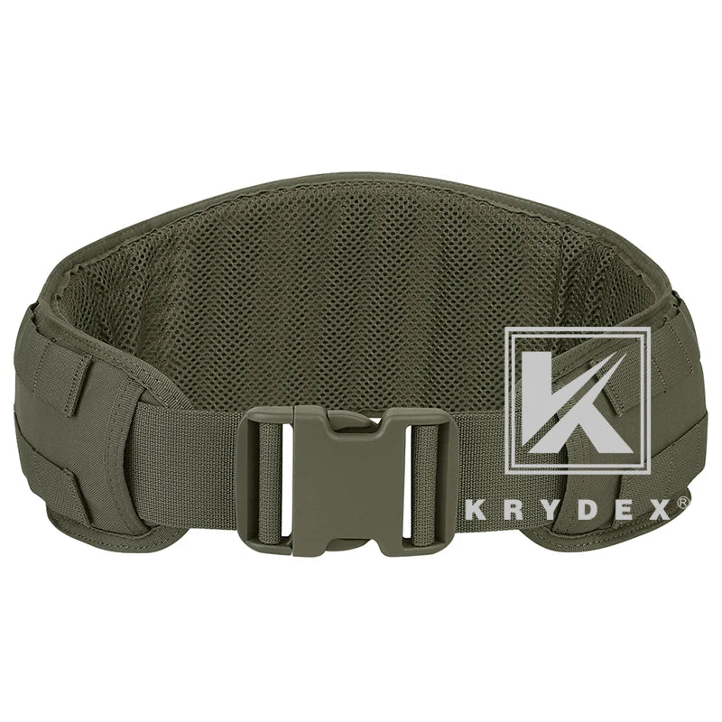 KRYDEX Tactical Waist Belt, MOLLE Soft Wide Padded Battle Belt, Shooting Airsoft Hunting Multi-Function Quick Release Belt