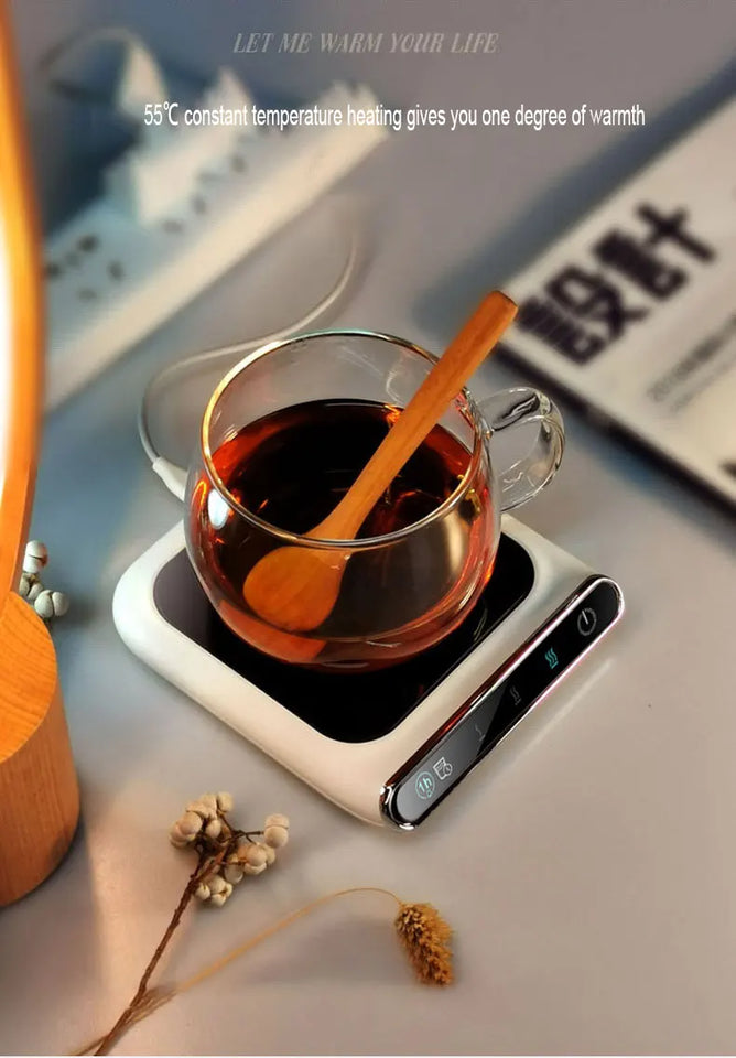 USB Potable Coffee Mug Cup Warmer for Office Desk Use Home Office Smart Electric Beverage Warmer with 3 Temperature Settings