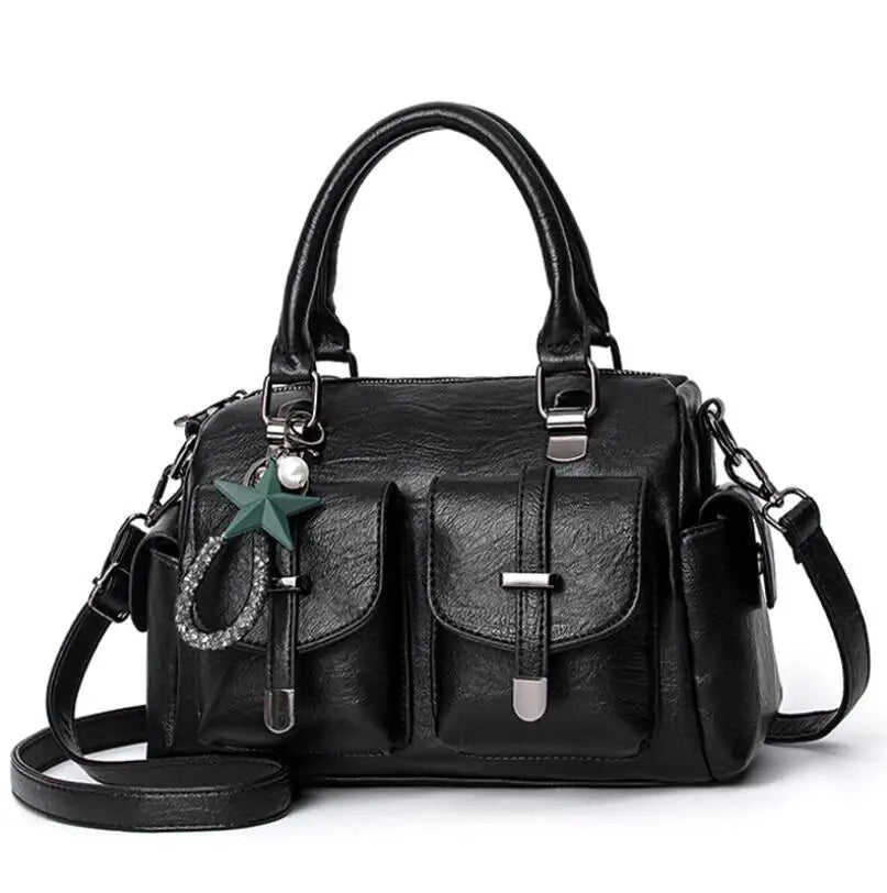 Luxury Brand Designer Women'S Handbag Fashionable Soft Leather Shoulder Bag Large Capacity Crossbody Bag Classic Retro Tote Bag