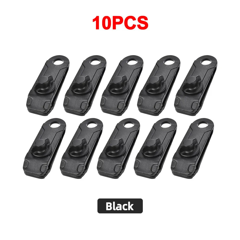 5/10PC Camping Tarp Clips Clamp Canvas Heavy Duty Lock Grip Tent Fasteners Clips Pool Awning Bungee Cord Car Tighten for Outdoor