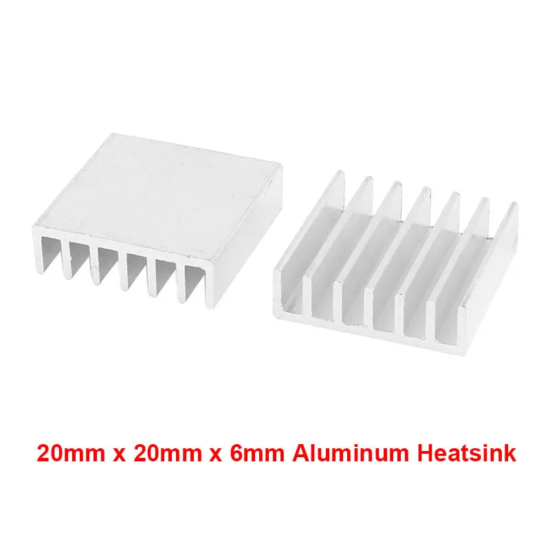 En-Labs 10pcs Silver 10x10x10mm Aluminum Heat Sink Radiator Heatsink,Electronic Chip Cooling Radiator Cooler for IC MOSFET SCR
