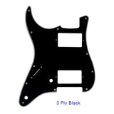 Guitar Pickguard - For FD Strat Left Handed 11 Screw Holes HH PAF Humbucker Scratch Plate 2 Control Holes Various Color Choice