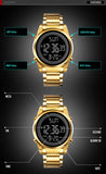 SKMEI Digital 2 Time Mens Watches Fashion LED Men Digital Wristwatch Chrono Count Down Alarm Hour For Mens reloj hombre 1611