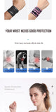 AOLIKES Sports Wrist Compression Wraps Wrist Support Brace Strap for Fitness Weightlifting Basketball Tennis Wrist Pain Relief