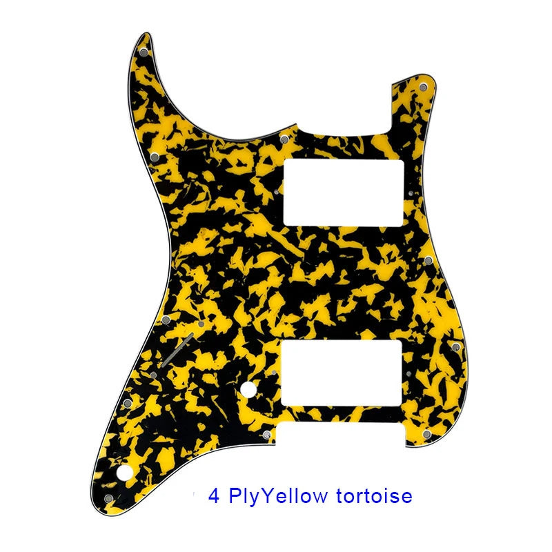 Guitar Pickguard - For FD Strat Left Handed 11 Screw Holes HH PAF Humbucker Scratch Plate 2 Control Holes Various Color Choice