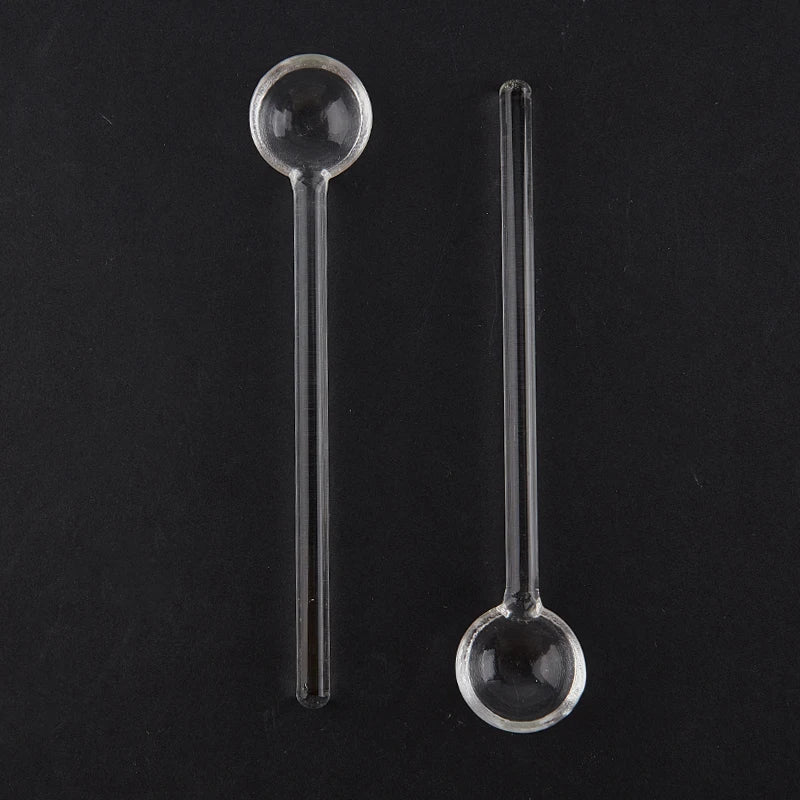 1PCS Transparent  Long Handle Glass Tea Spoons Tableware Clear Coffee Stirring Spoons Flatware For Home Kitchen Restaurant