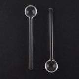 1PCS Transparent  Long Handle Glass Tea Spoons Tableware Clear Coffee Stirring Spoons Flatware For Home Kitchen Restaurant