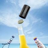 Portable Magnet-Automatic Beer Bottle Opener with Cap Catcher Picnic Camping Barbecue Travel, No Damage to Bottle Cap