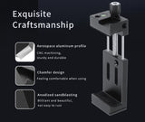 Aluminum Alloy Mobile Phone Holder Clip for Smartphone with Spirit Level Cold Shoe Mount 1/4 3/8 Hole Tripod Head Clamp Bracket