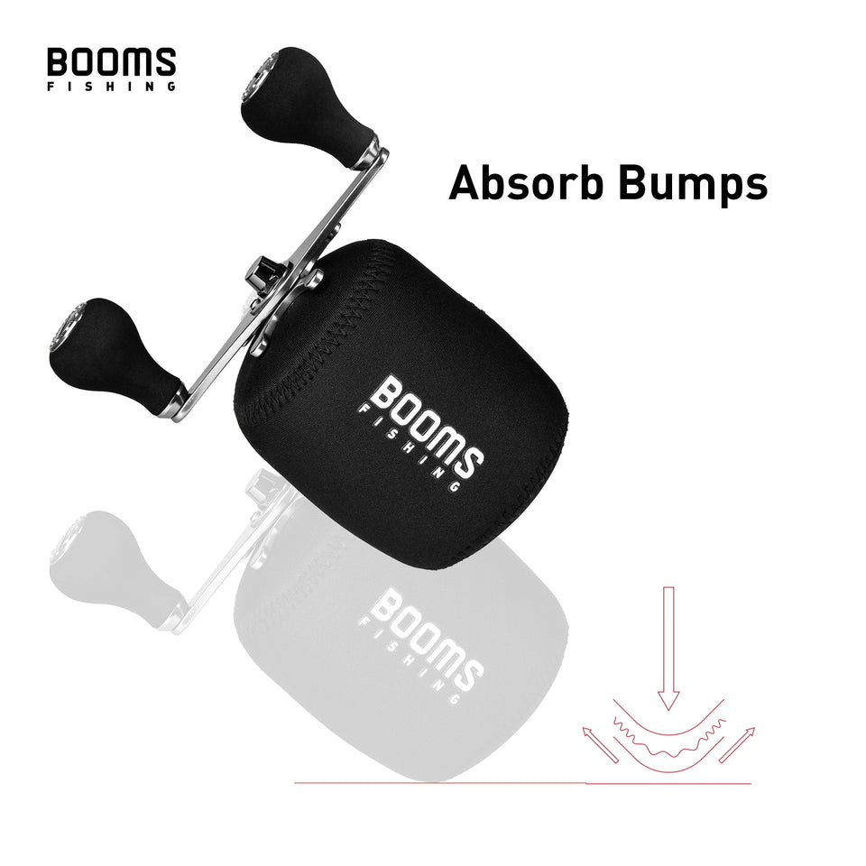 Booms Fishing RC1 Neoprene Drum Fising Reel Bag Cover, Super Light And Strong Protect Case Baitcasting Reel Bags 3 Sizes