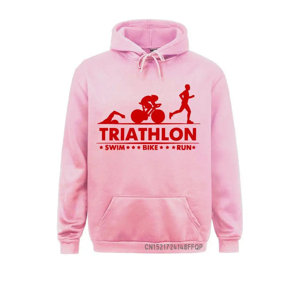 Men Pocket Pullover Triathlon Swim Bike Run Athlete Sport Hoodie Men Streetwear Harajuku Oversized Harajuku Mens Sweatshirt