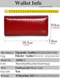 New Women Magnetic Hasp Wallet Genuine Leather Coin Purse Ladies Long Fashion Female Card Hold Money Bag AE501-1